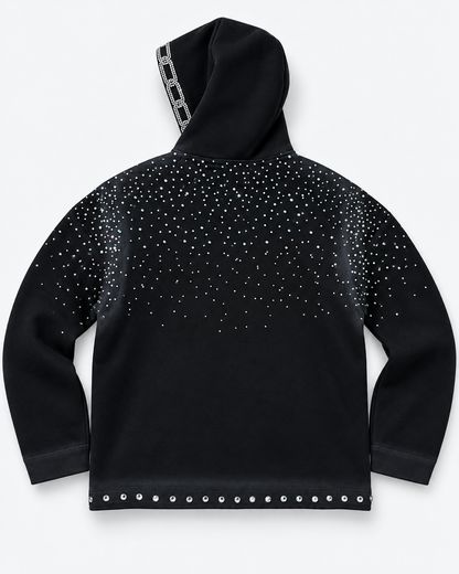 SD SPORT MEN'S MIDNIGHT GUARDIAN RHINESTONE GRAPHIC HOODIE