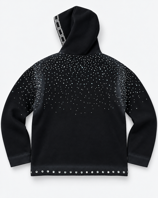 SD SPORT MEN'S MIDNIGHT GUARDIAN RHINESTONE GRAPHIC HOODIE