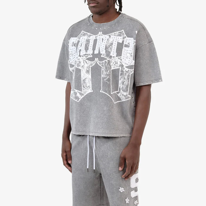 COPPER RIVET SAINT (STONES) T-SHIRT & SHORT SET (#611014)