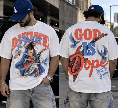 ROKU STUDIO MEN'S DIVINE DRIP FADED BOXY TEE (RK1482128)