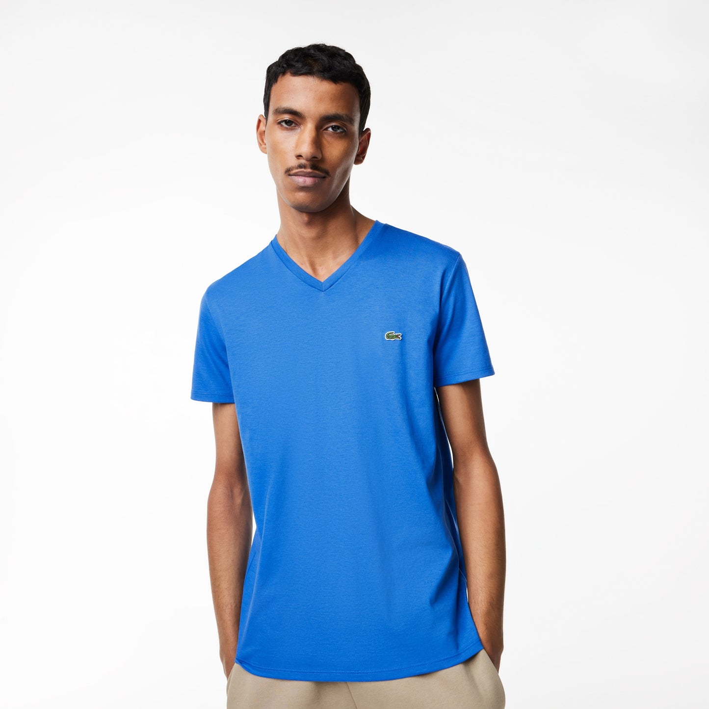 Lacoste Men Standard S/ Sleeve Pima V-Neck T-SHIRT