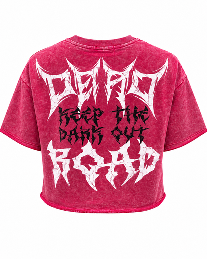 REDFOX WOMEN'S "DEAD ROAD" FRENCH TERRY CROP TEE