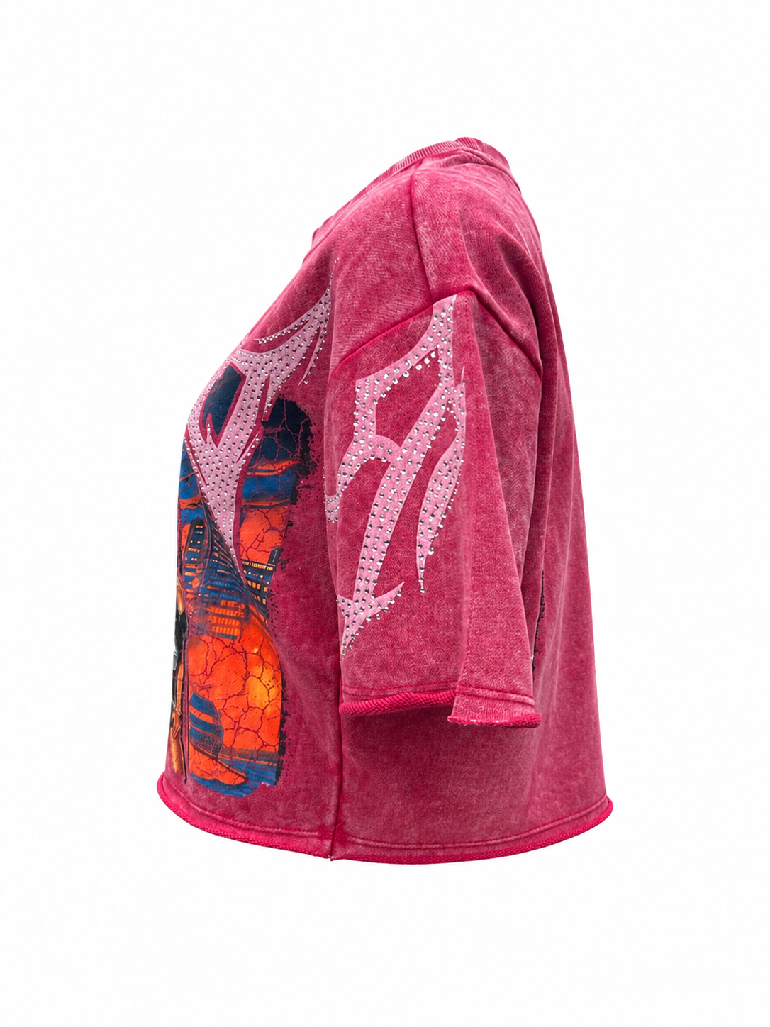 REDFOX WOMEN'S "DEAD ROAD" FRENCH TERRY CROP TEE