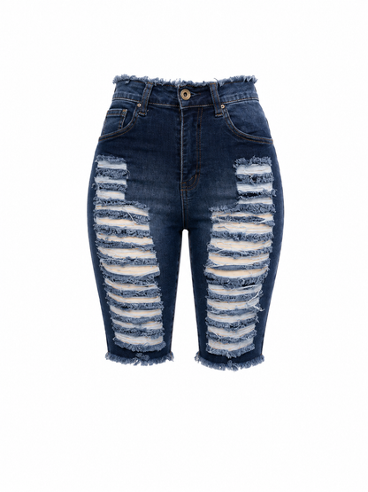 REDFOX WOMEN SUMMER STORM DISTRESSED BERMUDA SHORTS