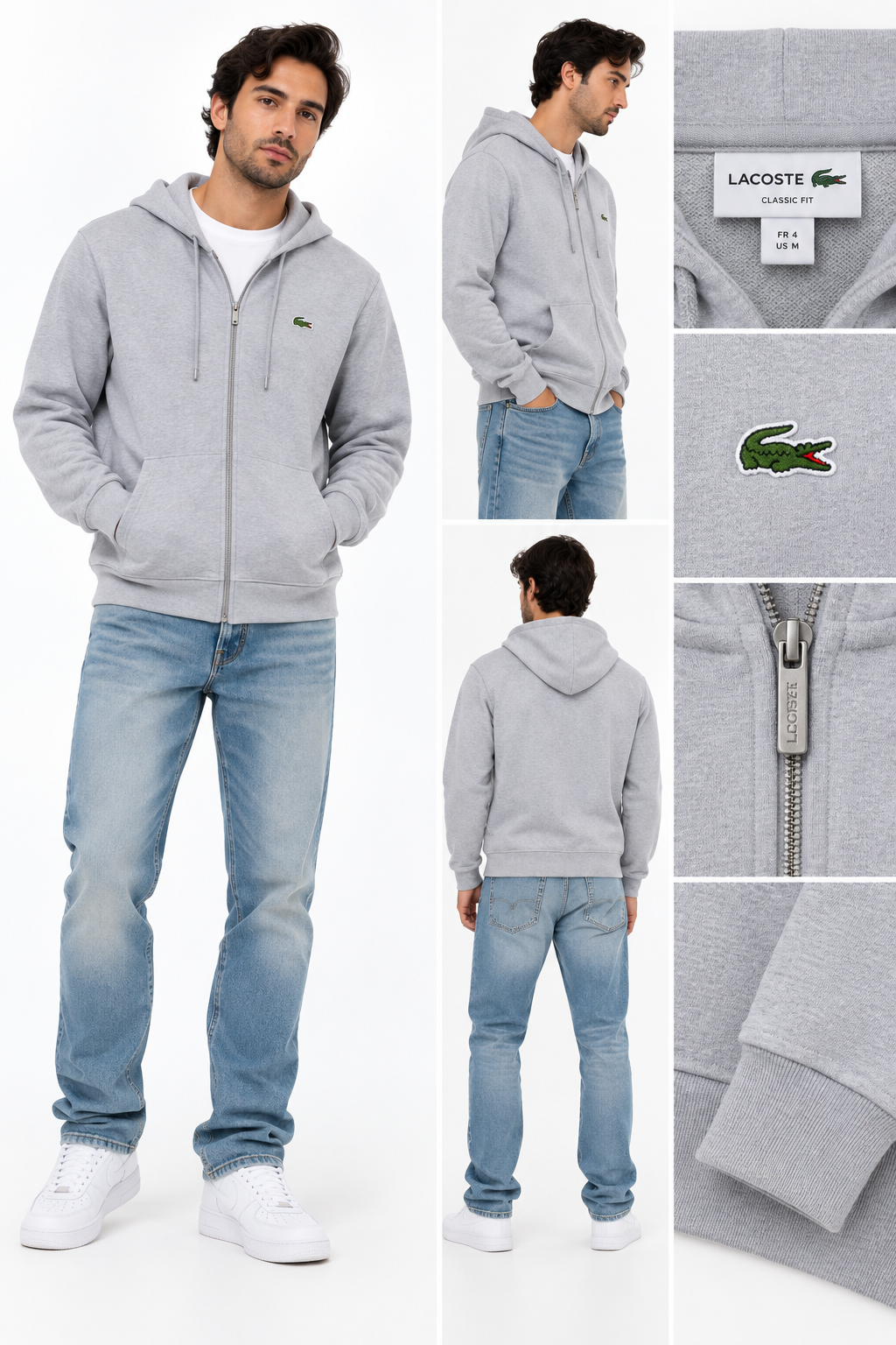LACOSTE MEN'S CLASSIC FIT LONG SLEEVE HOODIE (SH8462-51)