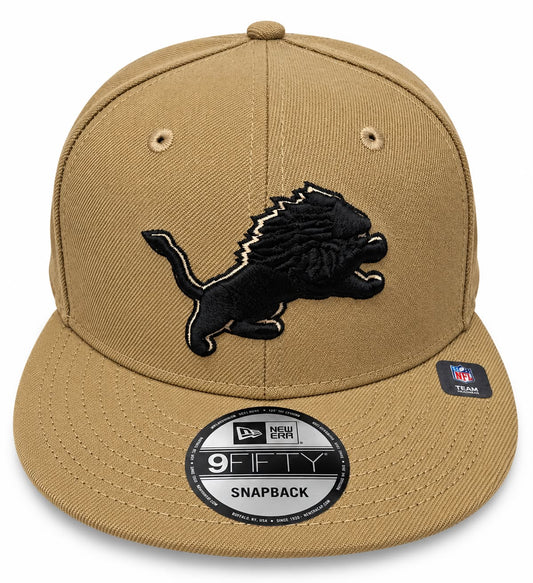NEW ERA DETROIT LIONS 9FIFTY CAP TAN/BLK