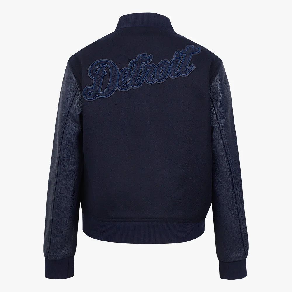 PRO STANDARD DETROIT TIGERS TRIPLE TONAL WOOL VARSITY JACKET