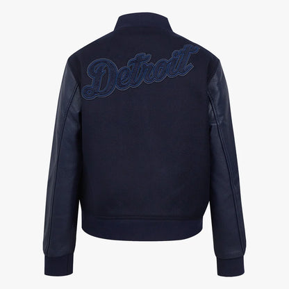 PRO STANDARD DETROIT TIGERS TRIPLE TONAL WOOL VARSITY JACKET