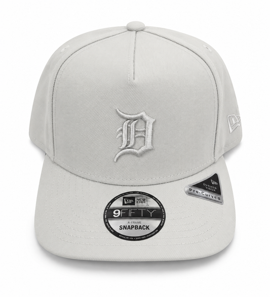 NEW ERA DETROIT TIGERS LIGHT GRAY 9FIFTY A-FRAME SNAPBACK CAP