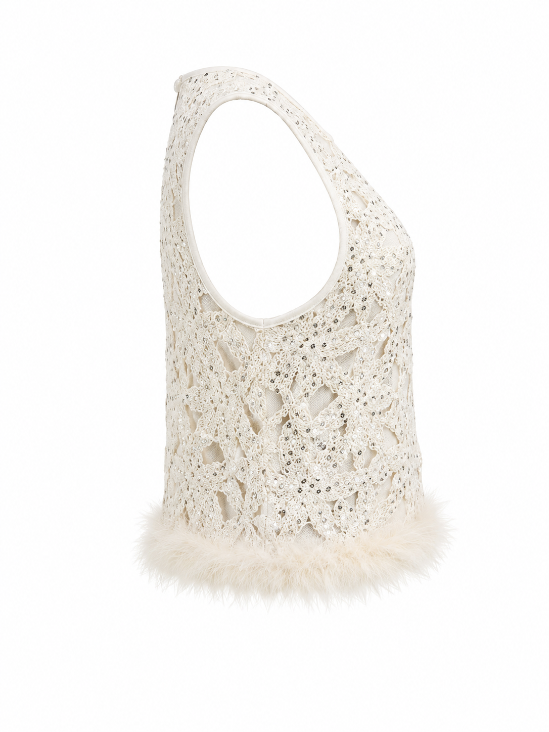 HOT & DELICIOUS WOMEN FEATHERED ELEGANCE TOP