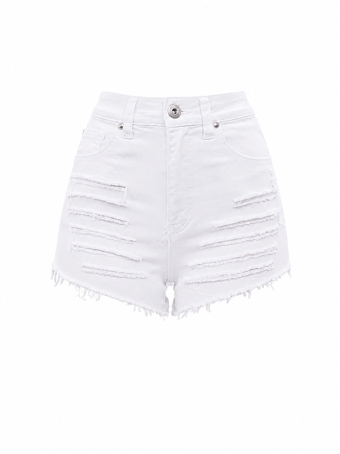 REDFOX WOMEN FRAYED HEM DENIM SHORTS