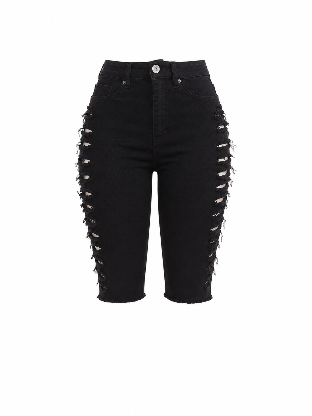 REDFOX WOMEN SEASIDE SHRED DENIM BERMUDA SHORTS