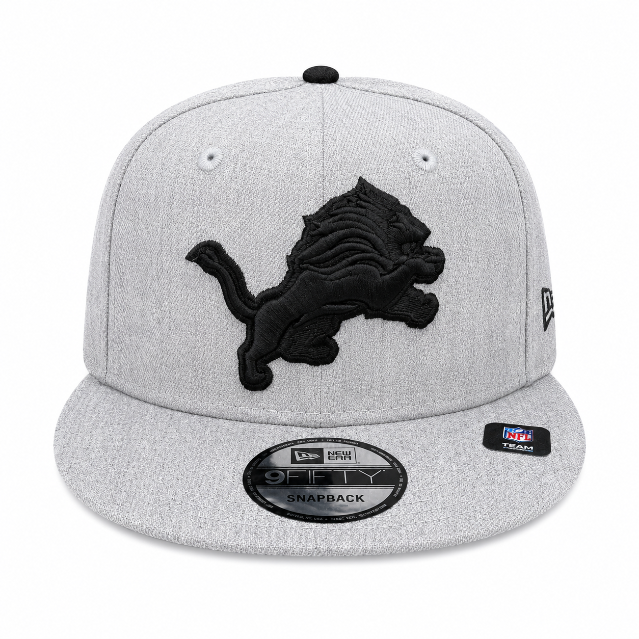 NEW ERA DETROIT LIONS GRAY/BLACK 9FIFTY SNAPBACK CAP
