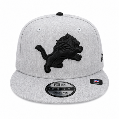 NEW ERA DETROIT LIONS GRAY/BLACK 9FIFTY SNAPBACK CAP