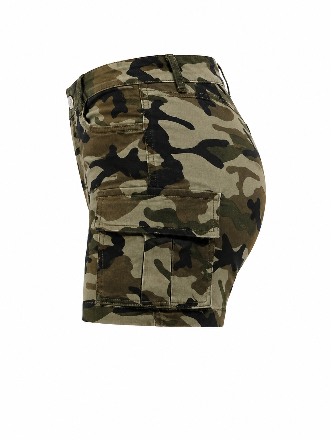 SHARP TRADING WOMEN CAMO CARGO SHORTS