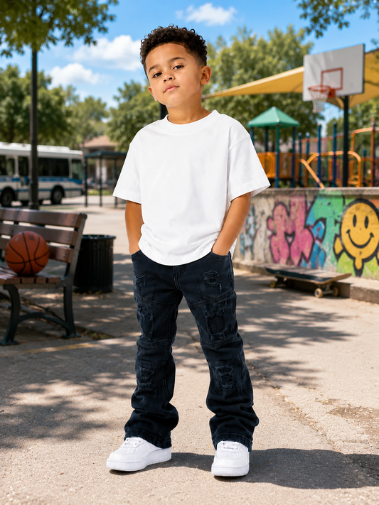 MAKOBI KIDS MONOGRAM JEAN