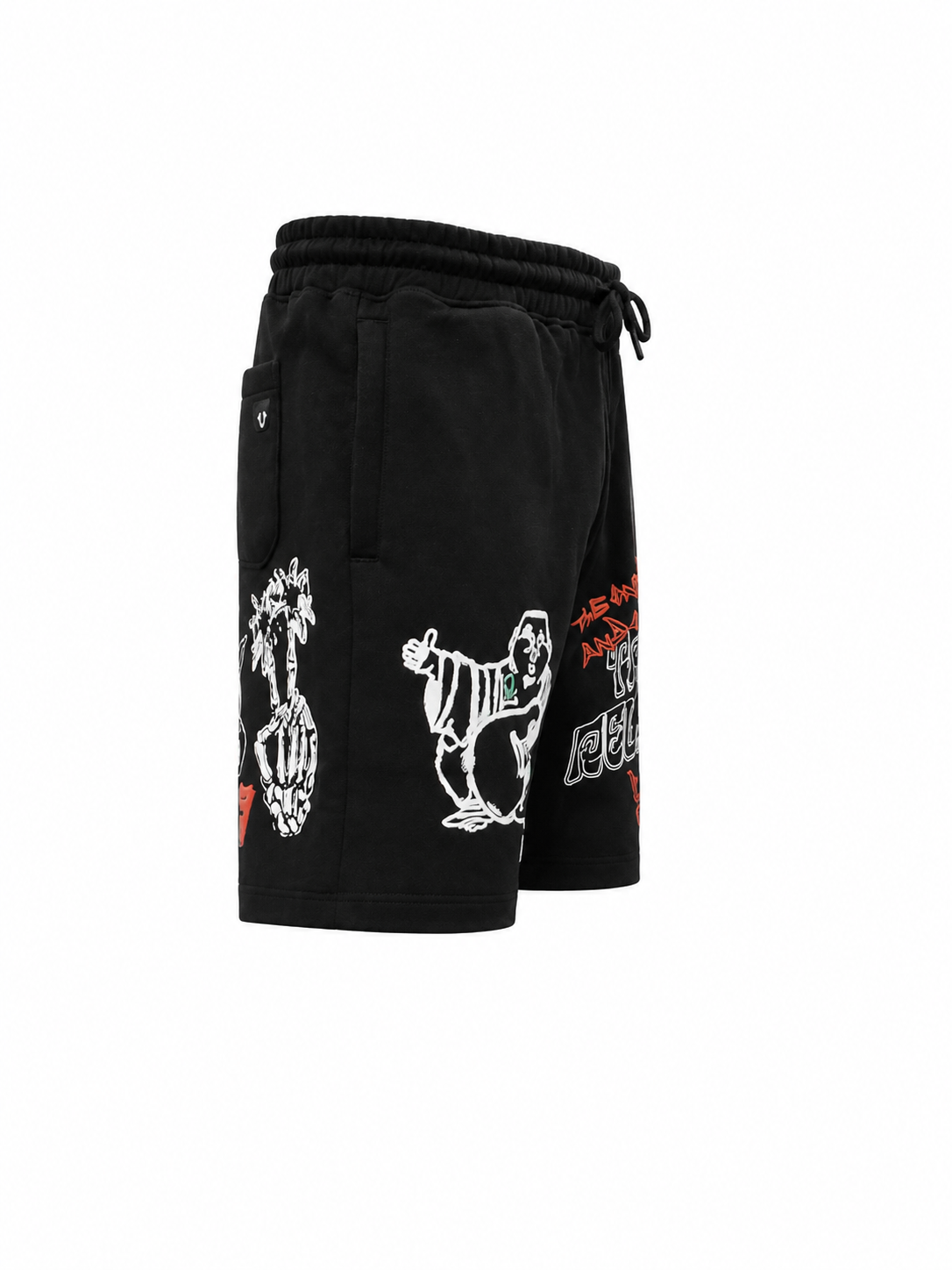 TRUE RELIGION MEN'S SKETCHED LOGO FLEECE SHORTS (110333)