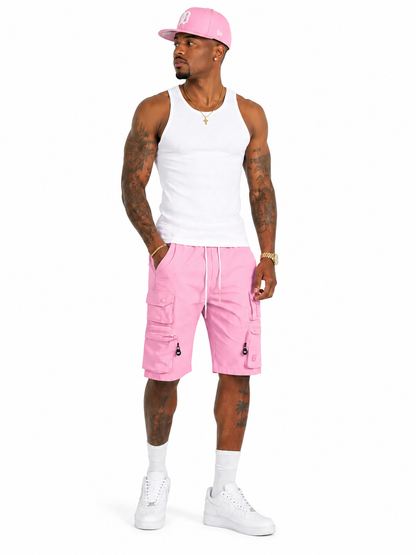 M633 MAKOBI COLTON NYLON SPANDEX CARGO SHORTS