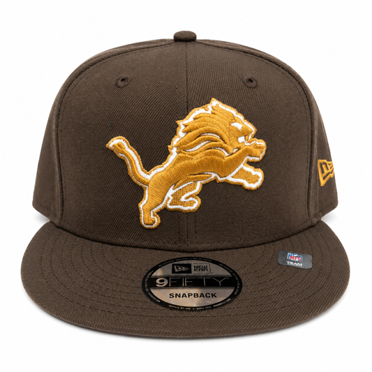 NEW ERA DETROIT LIONS WALNUT/PANAMA TAN 9FIFTY SNAPBACK CAP