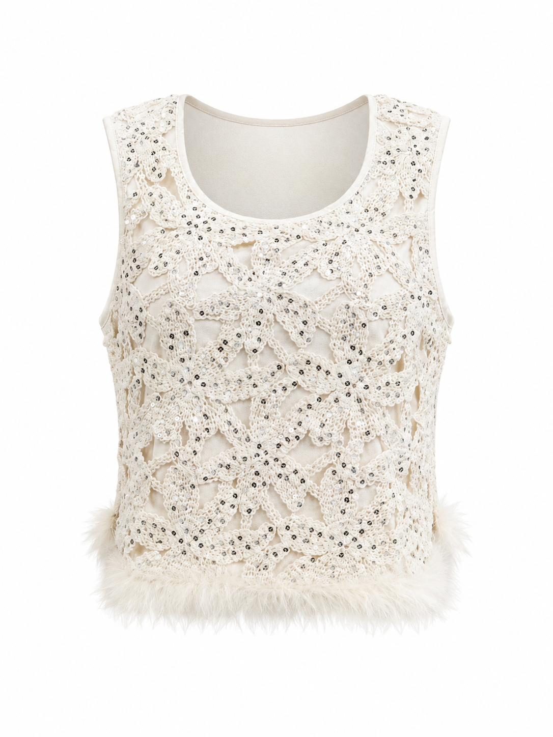 HOT & DELICIOUS WOMEN FEATHERED ELEGANCE TOP