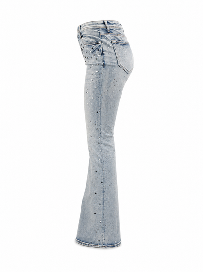REDFOX RHINESTONE WOMEN STACKED JEANS
