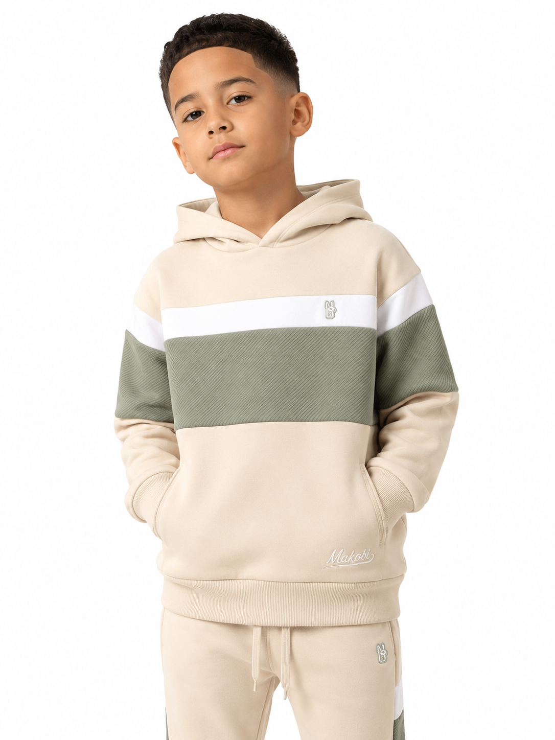 MAKOBI KIDS MONOGRAM HOODIE