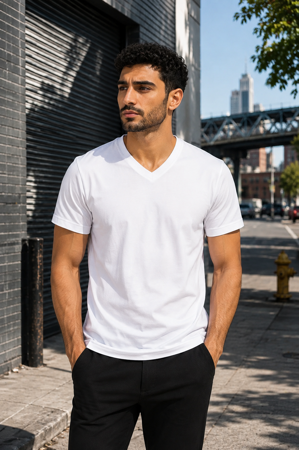 CITYLAB BASIC T-SHIRT, V-NECK -0208V