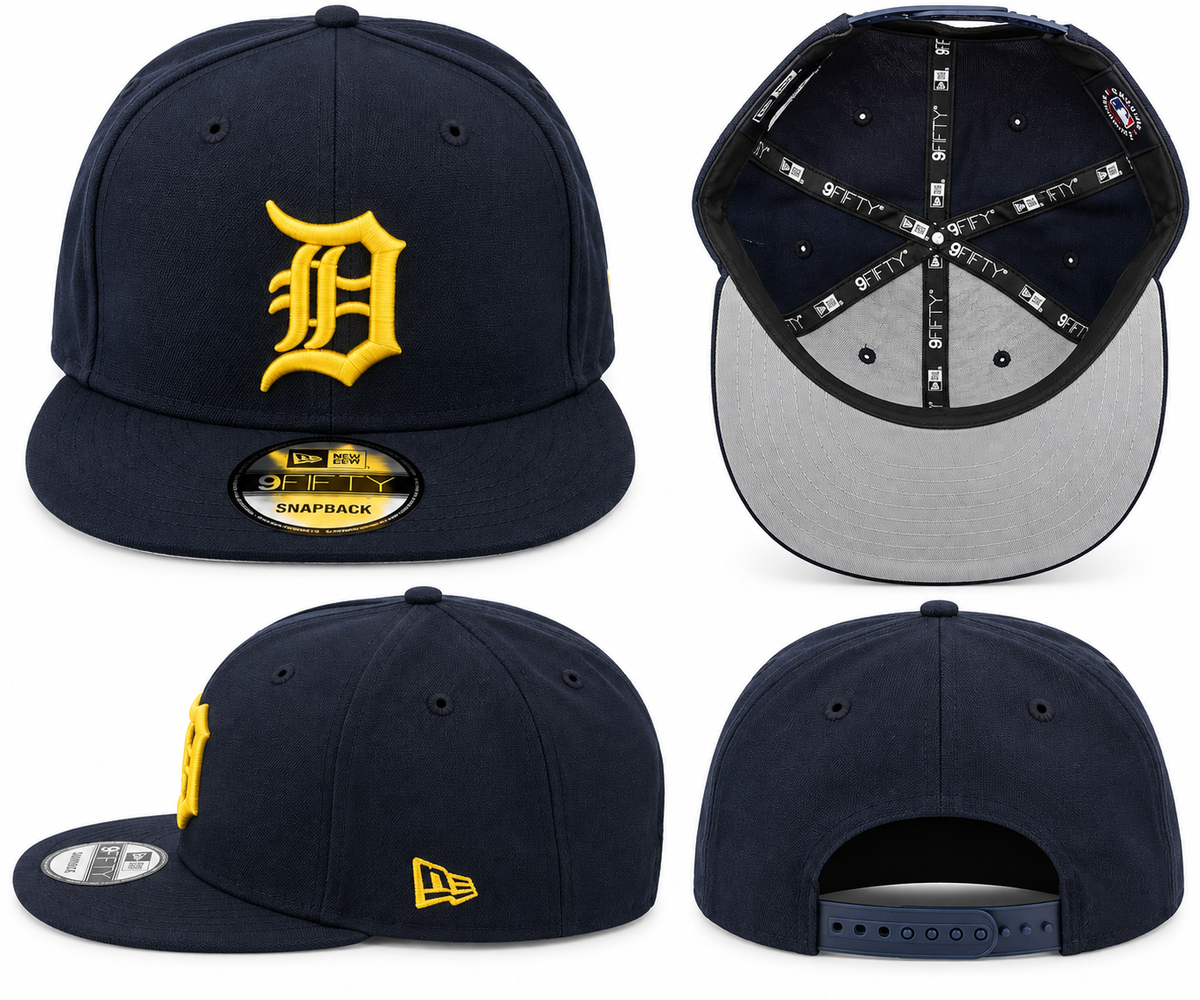 NEW ERA DETROIT TIGERS NAVY/YELLOW 9 FIFTY CAP