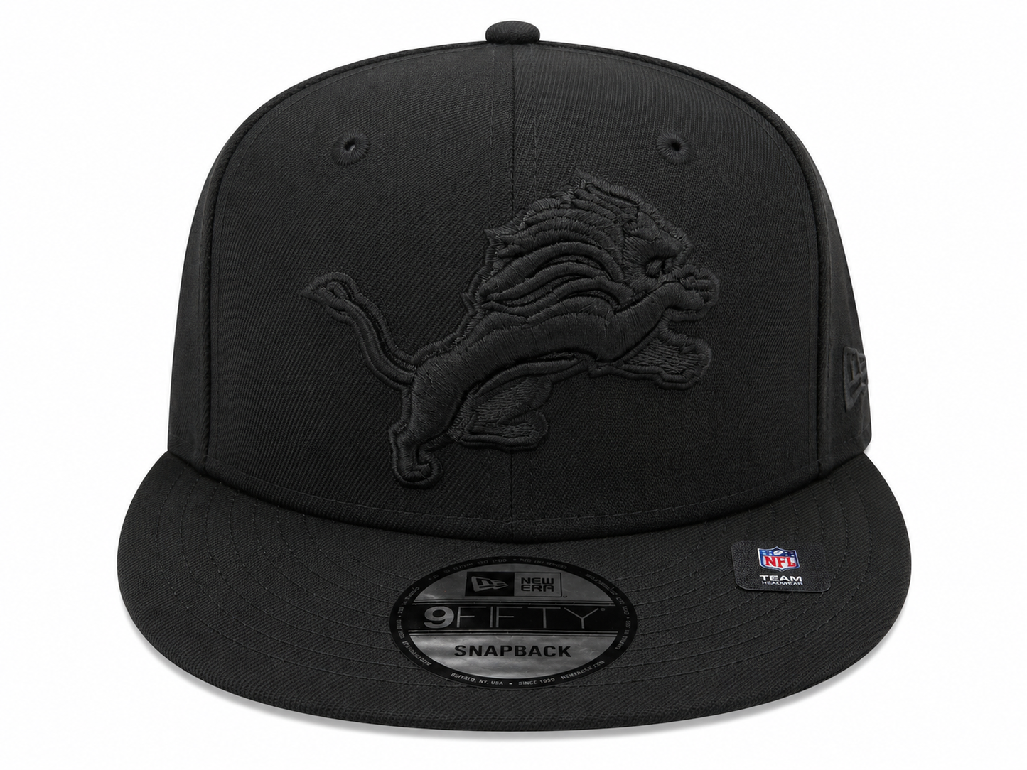 NEW ERA DETROIT LIONS TRIPLE BLACK 9FIFTY SNAPBACK CAP