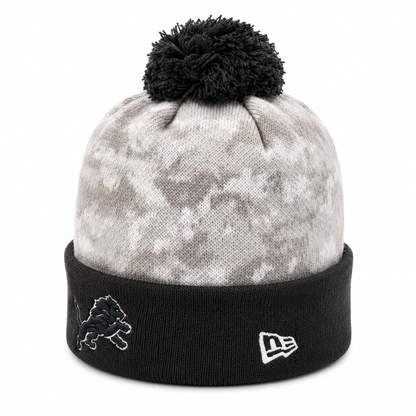 NEW ERA DETROIT LIONS SALUTE TO SERVICE KNIT BEANIE W/POM