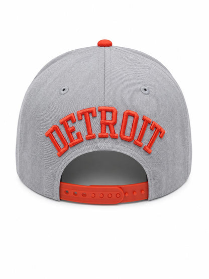 NEW ERA DETROIT TIGERS LT.GRAY/ORANGE BRIM 9FIFTY SNAPBACK CAP