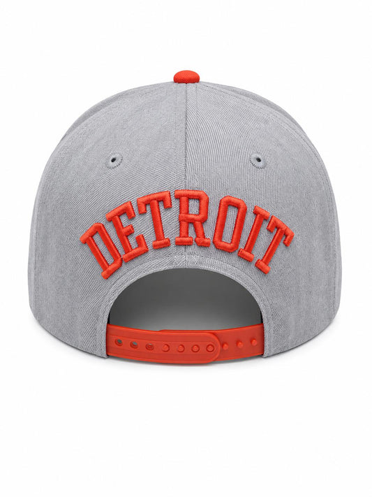 NEW ERA DETROIT TIGERS LT.GRAY/ORANGE BRIM 9FIFTY SNAPBACK CAP