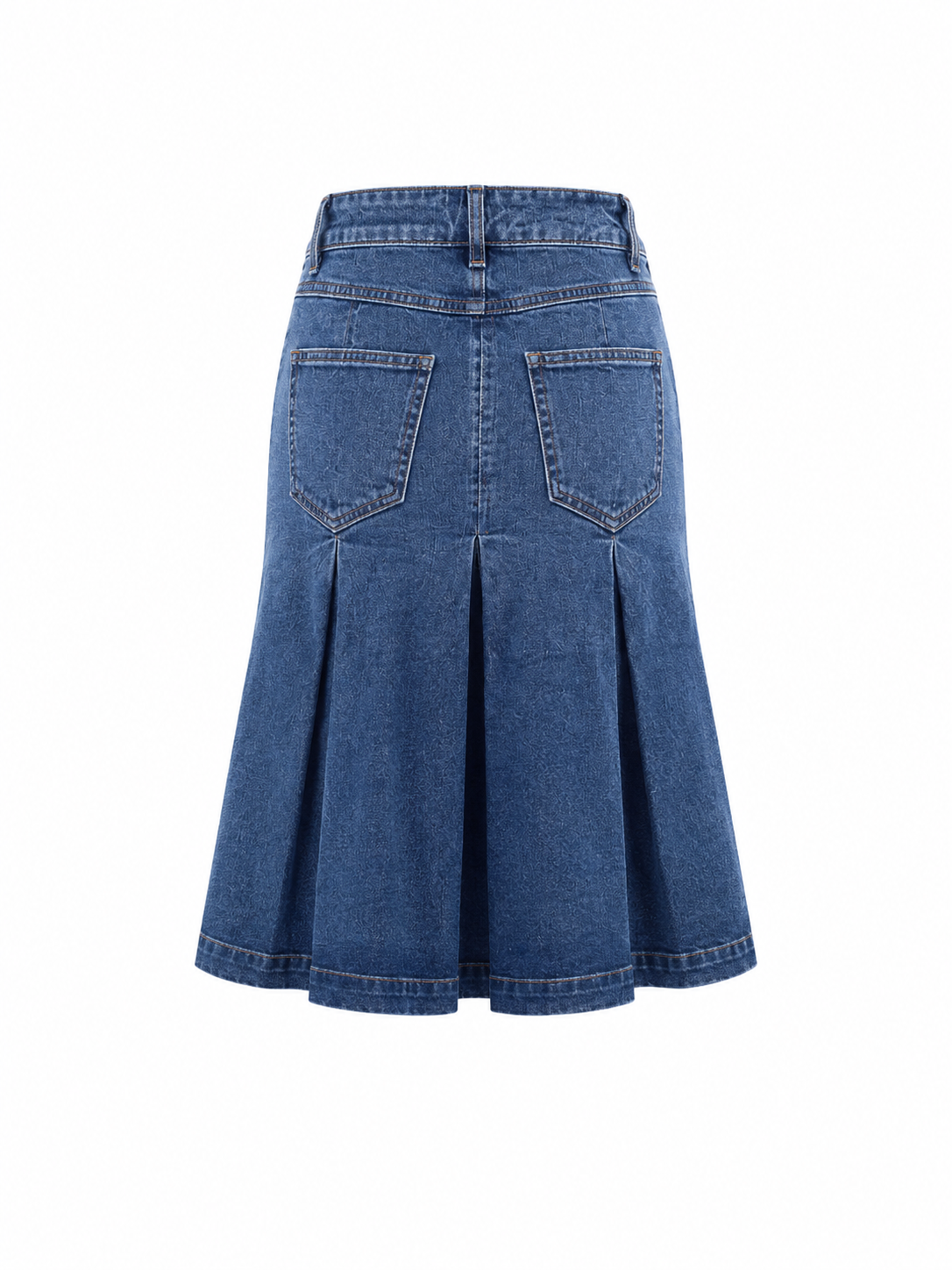 HOT & DELICIOUS RHINESTONE DENIM MIDI SKIRT
