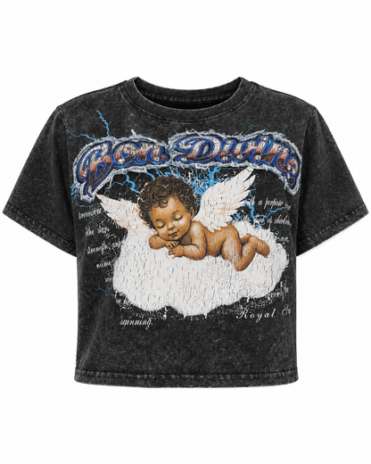 REDFOX WOMEN'S "BON DIVINE" CROP TEE