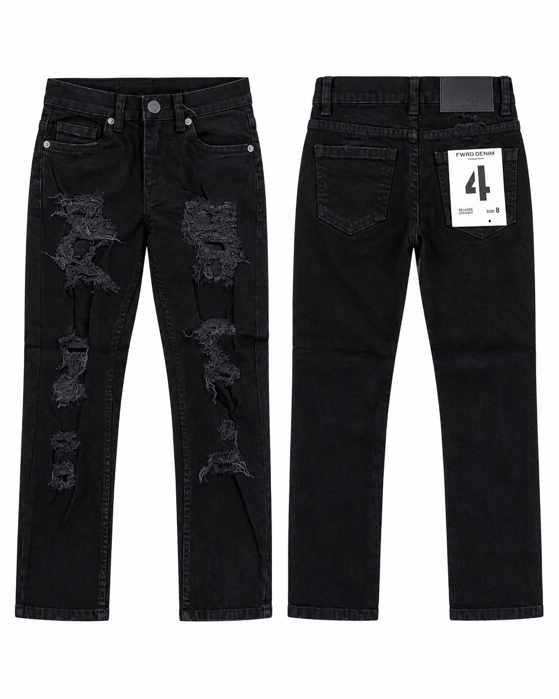 EVOLUTION KIDS CHOPPED RELAXED STRAIGHT DENIM PANT