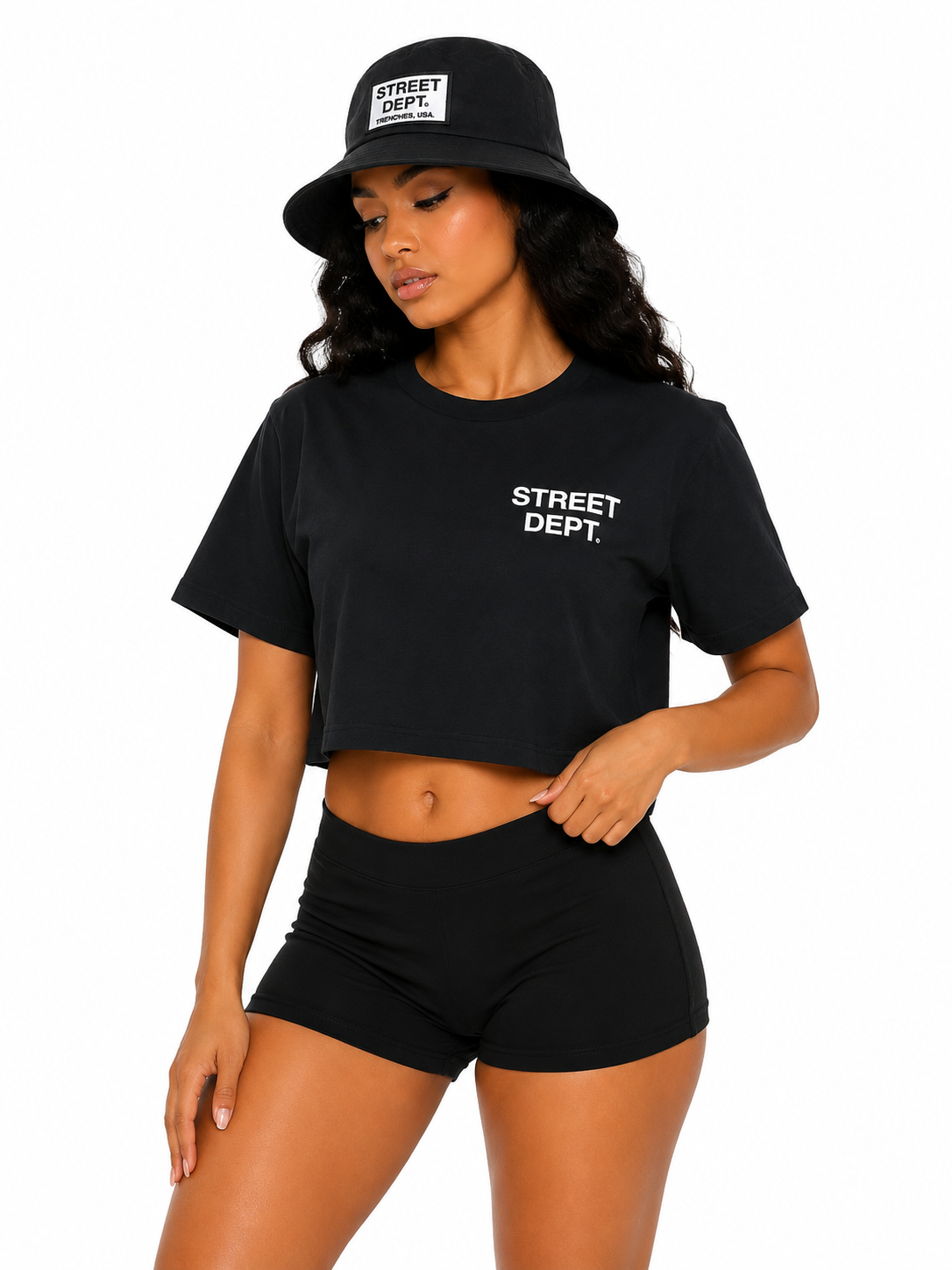 STREET DEPT TRENCHES WOMEN'S CROP TEE