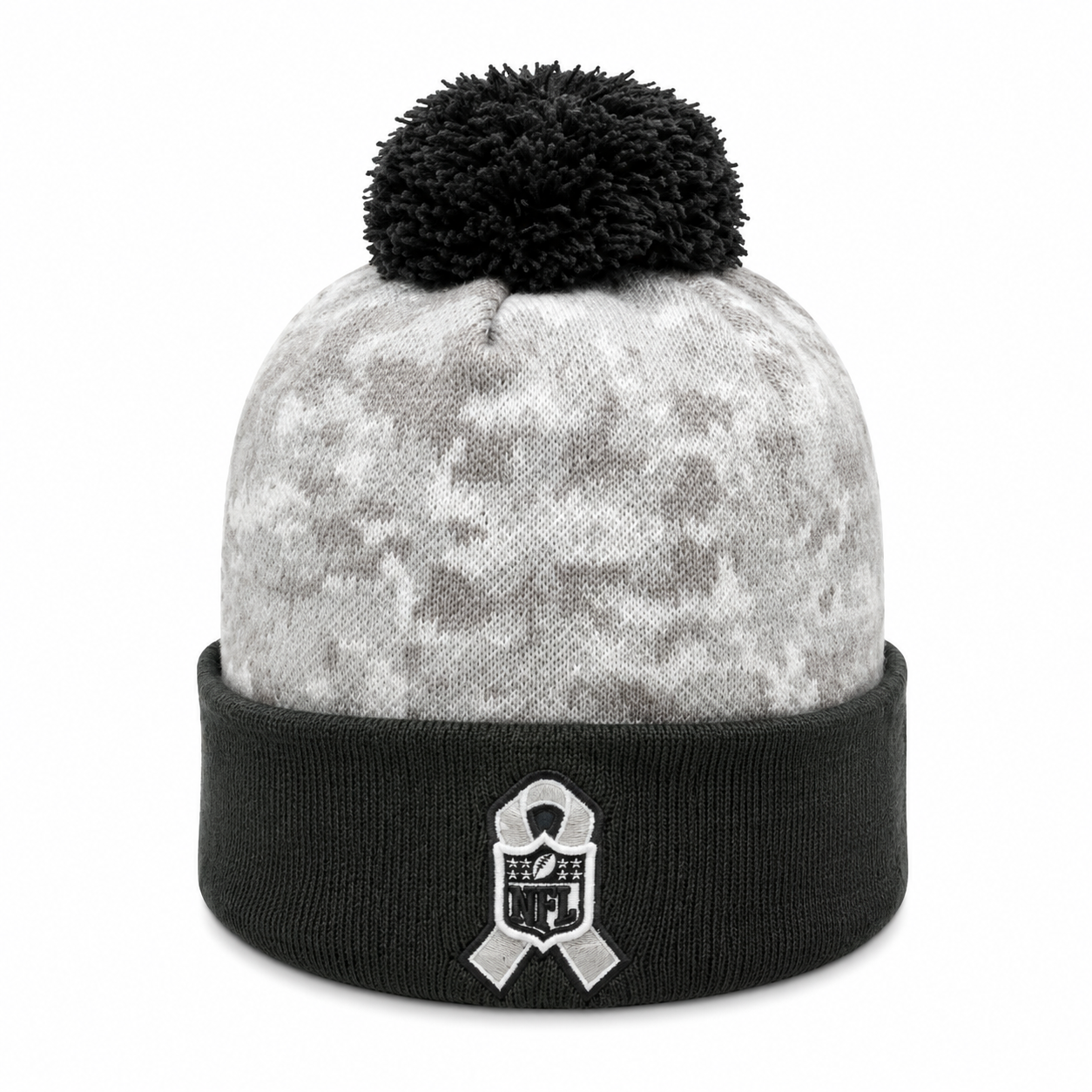 NEW ERA DETROIT LIONS SALUTE TO SERVICE KNIT BEANIE W/POM