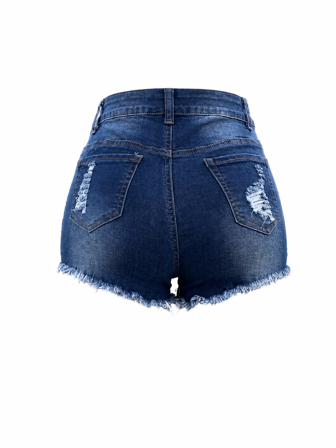 REDFOX WOMEN FRAYED HEM DENIM SHORTS