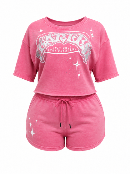 REDFOX WOMEN'S "FEARLESS" CROP & SHORT SET