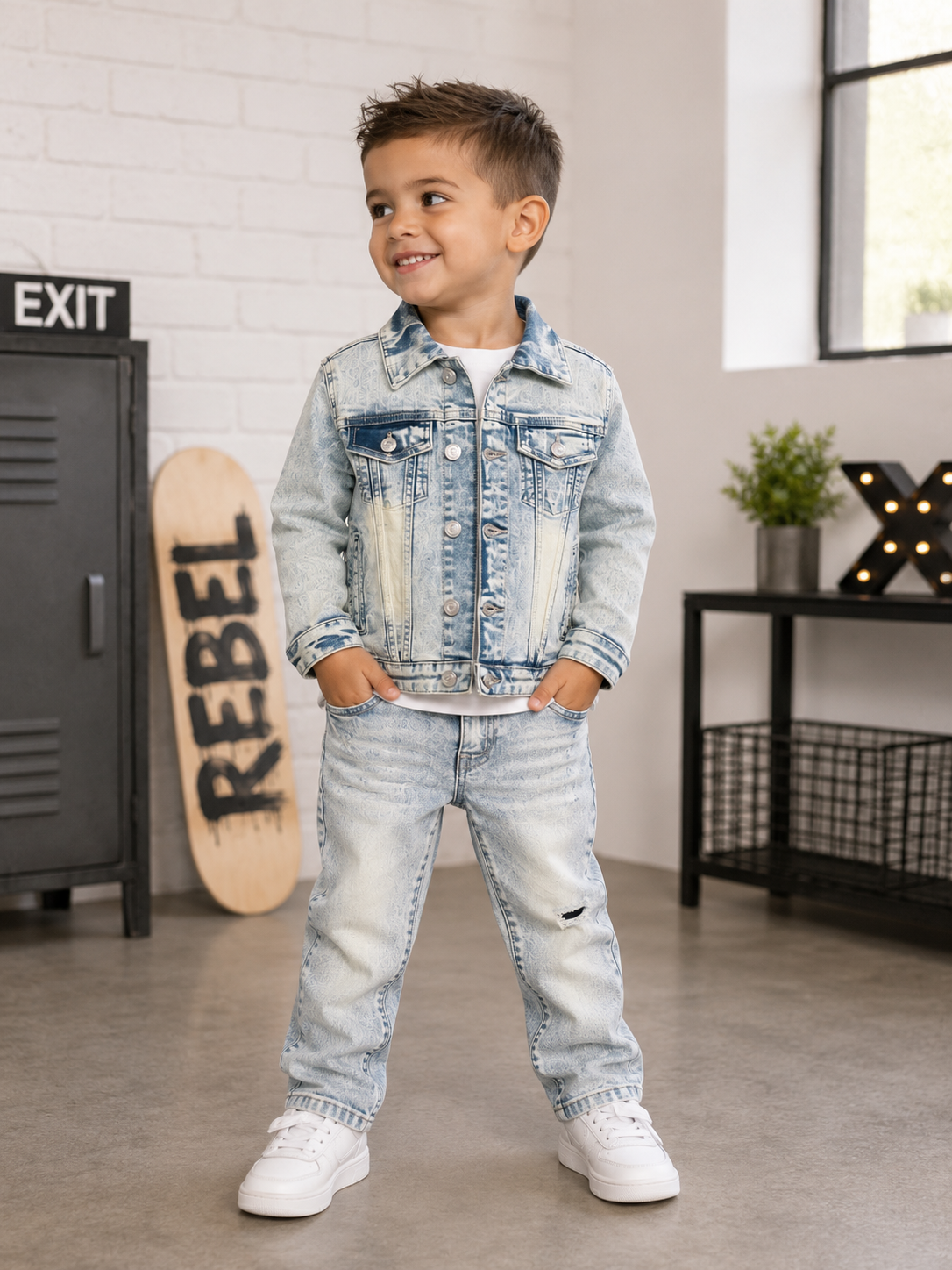 EXIT KIDS DENIM JEAN SET