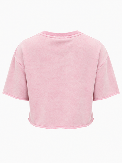 REDFOX WOMEN'S "JUST TRUST" FRENCH TERRY CROP TEE