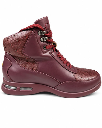 SIO OSTRICH EMBOSSED HIGH TOP AIR SNEAKERS (TROY)