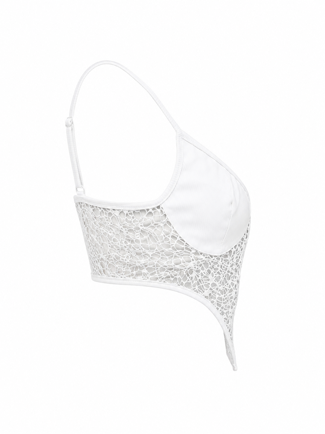 HOT & DELICIOUS WOMEN RIBBED LACE CORSET TOP