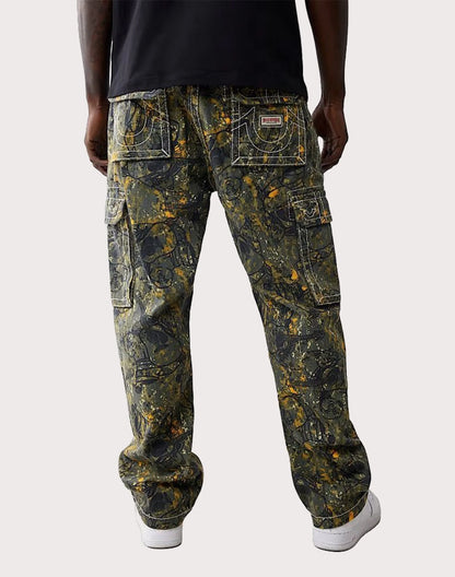 TRUE RELIGION MEN'S BUDDHA CAMO BIG T CARGO PANT (109075)