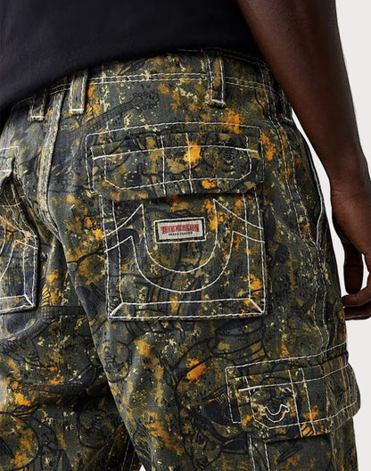 TRUE RELIGION MEN'S BUDDHA CAMO BIG T CARGO PANT (109075)