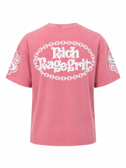 REDFOX WOMEN'S "RICH RAGE" GRAPHIC RHINESTONE TEE