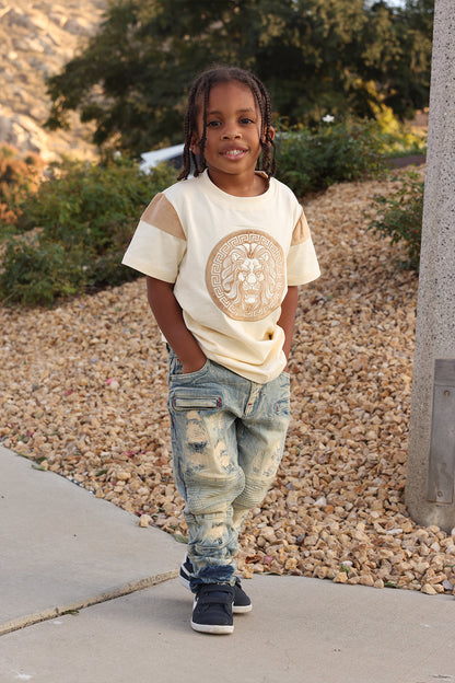 B103 Makobi Kids Leone Tee - Natural