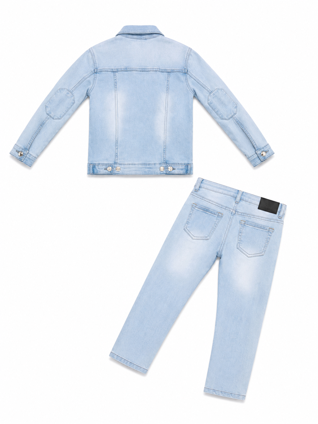 EXIT KIDS DISTRESSED DENIM JEAN SET