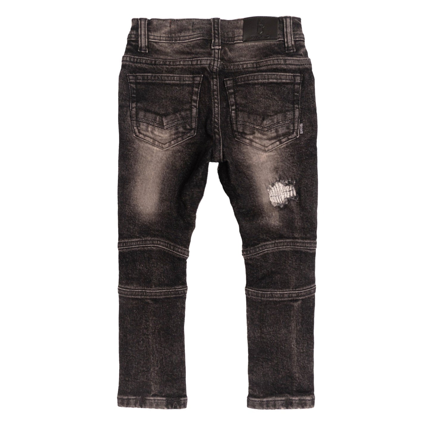 B1786 Makobi Rick Biker Kids Jeans - Black Wash