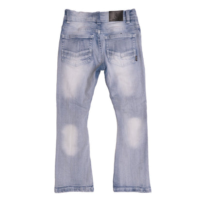 B1903 Makobi Montego Kids Jeans with Underlay - Light Wash